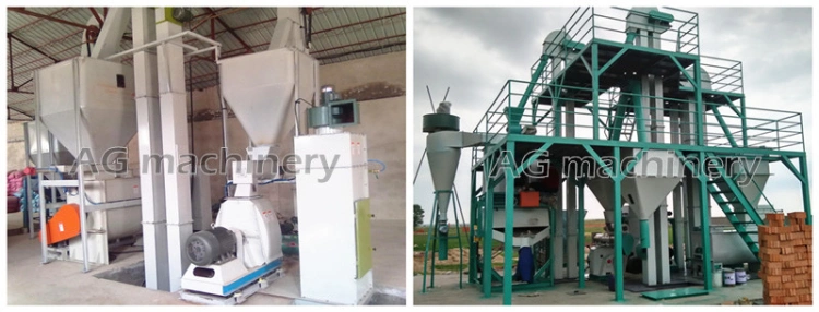 Corn Soybean Wheat Rice Grain Livestock Poultry Feed Pellet Mill Plant